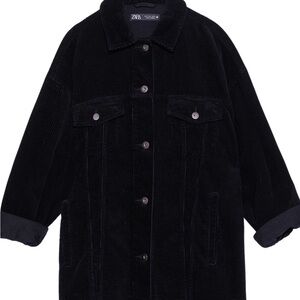 Zara Black Corduroy Overshirt
